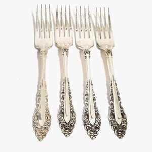 Oneida Community Royal Grandeur 4 Dinner Forks Silver-Plate